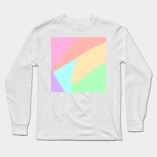 Colorful watercolor abstract texture art Long Sleeve T-Shirt